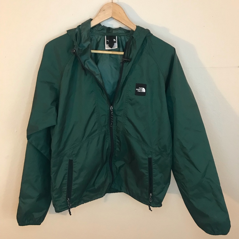 North face windbreaker packable rain coat